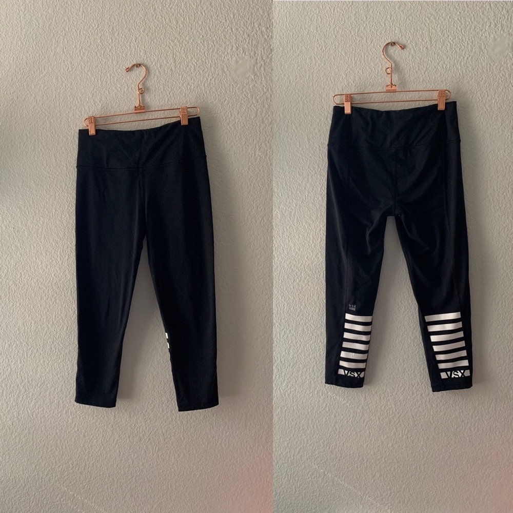Victoria Sport Black Cropped Mid Rise Leggings S